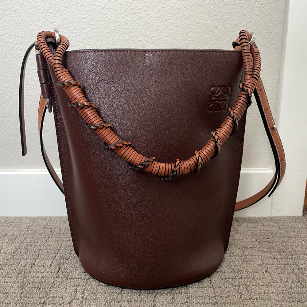 Loewe Gate Bucket with handle brown color